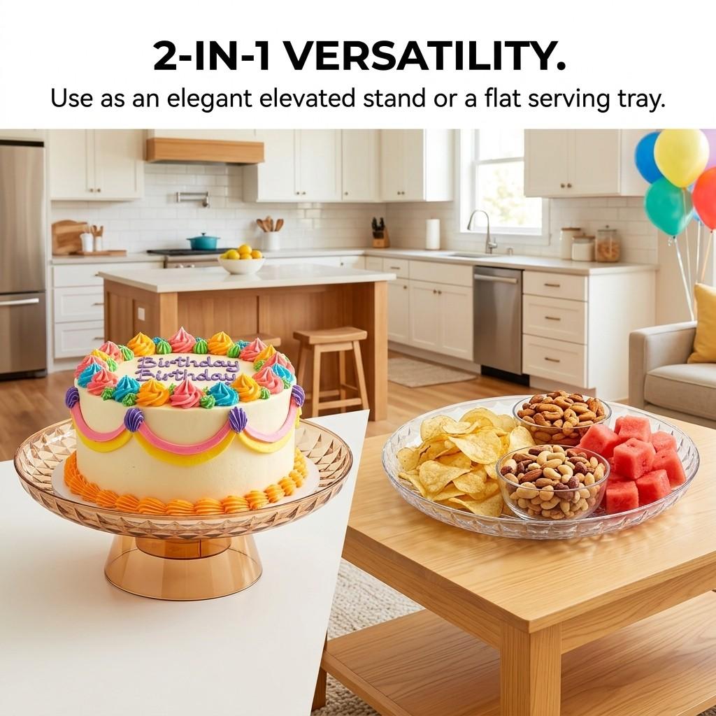 Plastic Cake Stand Cupcake Dessert Display Detachable Pedestal Tiered Serving Tray Stackable Food Plate Sweet Table Party