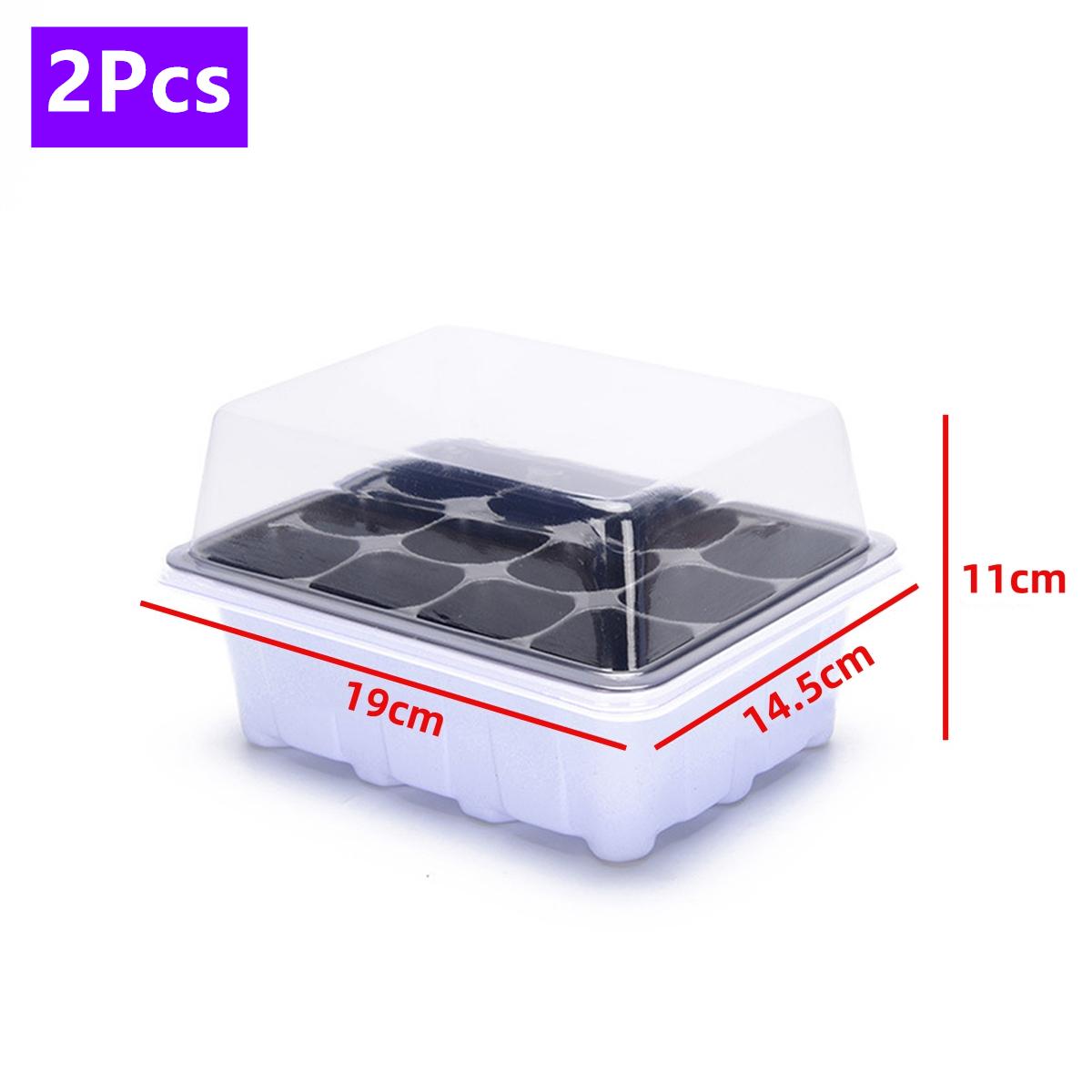 

Plant Seedling Tray Germination Box With Humidity Adjustment Breathable Cover Seed Starter Planter Square/Round 6/12/13/24 Hole