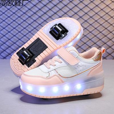 Nouveaux produits pour chaussures de course pour enfants, chaussures à roulettes pour garçons et étudiants, patins à roulettes et chaussures lumineuses rechargeables.