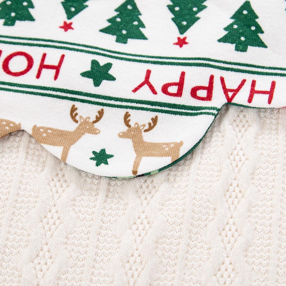 360° Christmas Day Baby Bibs for Infant Boys Girls Plaid Saliva Towel Cute Korea O Neck Adjustable Button Feeding Burp Cloth