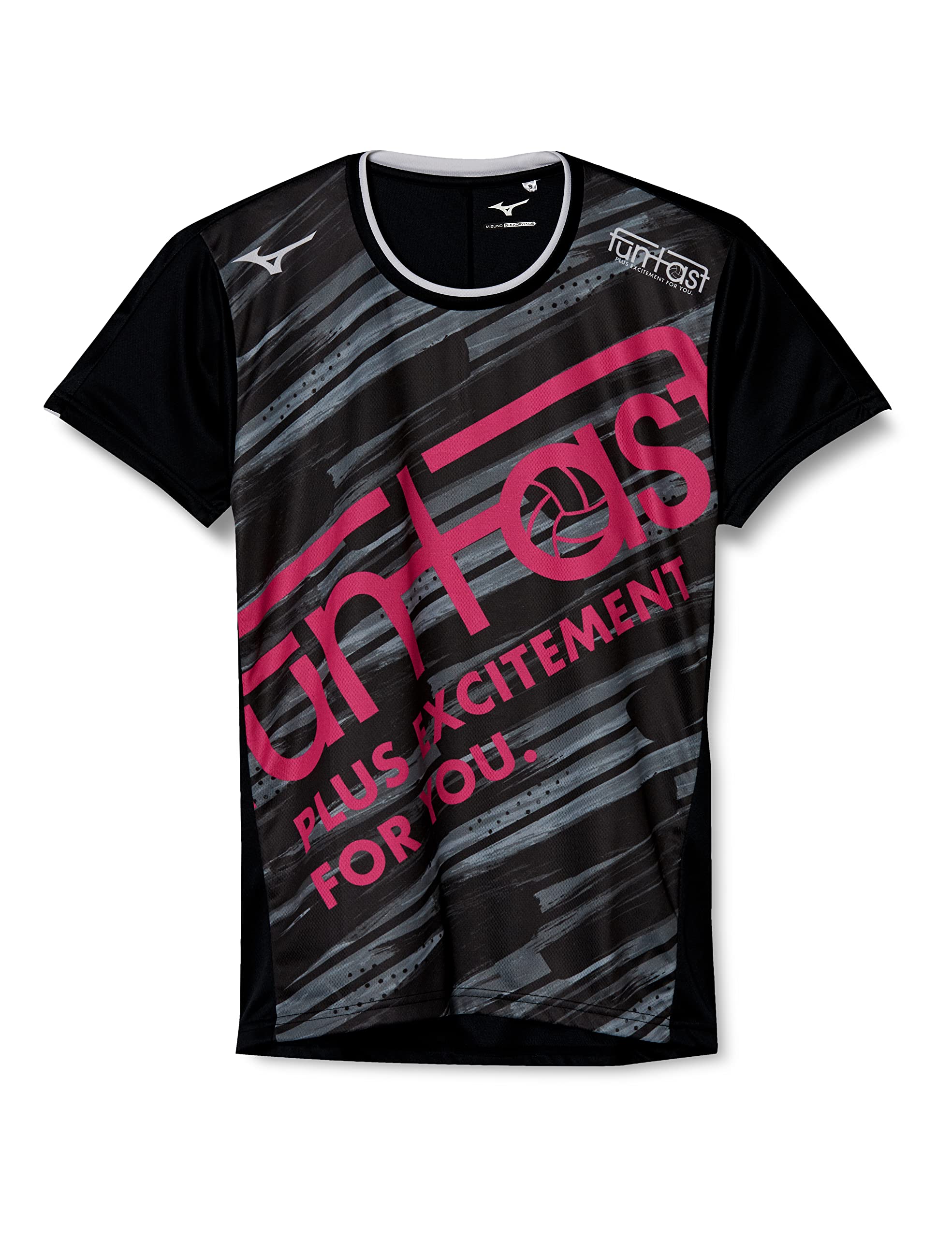 

Mizuno FUNTAST Volleyball Practice Short Move Tech Black with Pink Size M Shirt, Sleeve, Moisture-Wicking, Quick-Drying, V2MA1522, Glow,