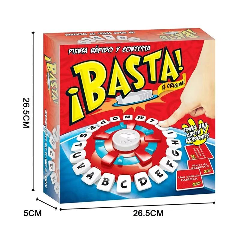 Spanish Basta Game Fast-paced Family Gathering Letter Toys For Adults Children Letters Learning Lengua Española Juegos De Mesas