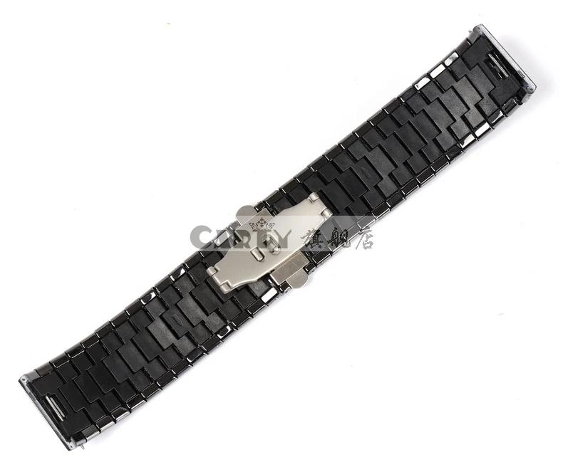 Ceramic WatchBand Replacement Rado DIAMASTER Series Black Watch Chain Men's 27mm 35mm Folding Buckle Watch Strap