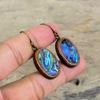 Abalone Shell Gemstone Earring Electroformed Copper Earrings Handmade Latest Design Earring Electroformed Abalone Shell Jewelry Wedding Gift