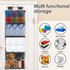 Over The Door Organizer with 4 Large Pockets Large Capacity Knitting Organizer Storage with Zipper Toy Plush/Hammock Hanging Bag