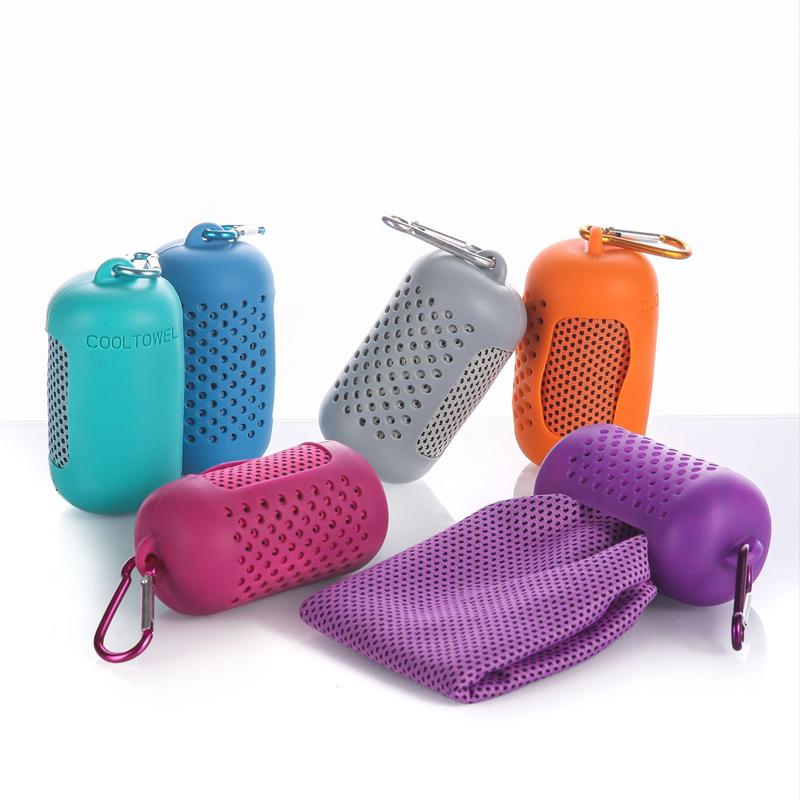 Portable Mini Silica Gel Set Cooling Towel Soft Breathable Outdoor Fitness Sports Gym Running Quick Dry Cool Towel