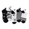 2021 Spring/Summer Zebra Embroidery Women's Boat Socks - Preppy Style, Trendy 3D Heel, Korean-Inspired Short Socks
