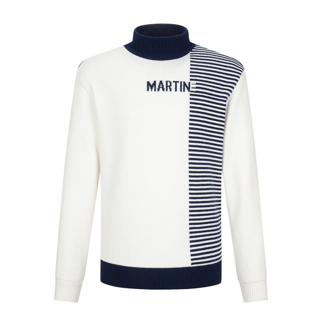 MARTINE GOLF Reversal Half Turtle Sweater_O/White (Men)