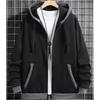 Men's Thickened Hooded Cardigan for Fall/Winter; Youth Zipper Casual Jacket