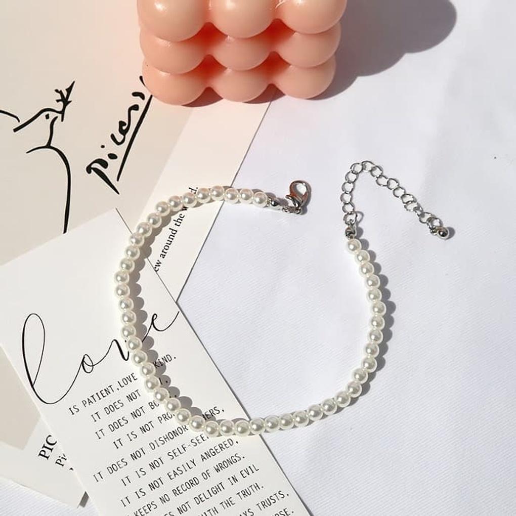 

Women s Bracelet Anklet Chain Daily Pearl Drop Drop white