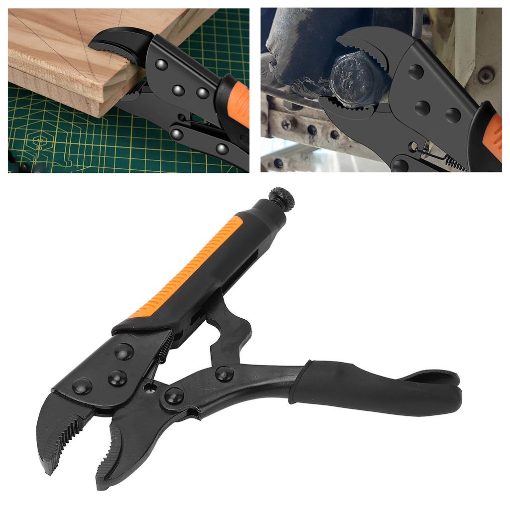 Locking Pliers Curved Jaw Carbon Steel Wrench Woodworking Clamping Device