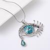 Accessoires Exagérés Oeil Magique Larmes de Cristal Chaîne de Pull Collier & Pendentifs pour Femme Collier Long