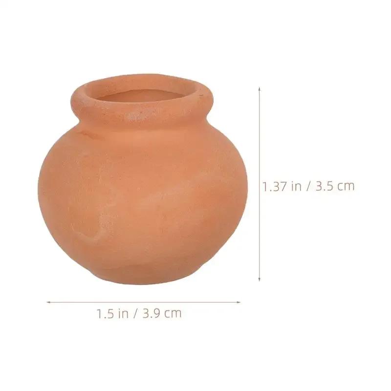 2025 Hot 6Pcs/set Clay Mini Succulent Pots Compact Flowerpots Plants Succulents Decor Gardening Bride Breathable Small