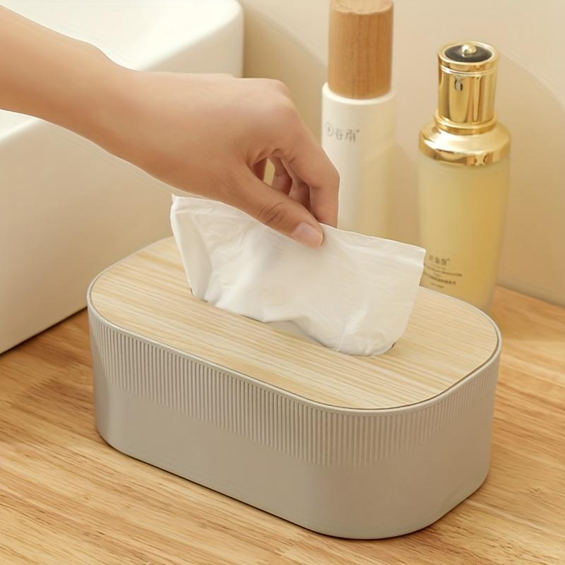 1 buc Suport Modern Pătrat pentru Cutie de Șervețele - Design Minimalist cu Deschidere Superioară Economisitor de Spațiu Durabil Plastic Organizator de Șervețele cu Șervețele Faciale Polish