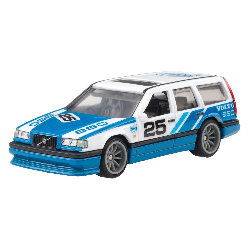 Hot Wheels Car Culture Fast Wagon Volvo 850 Kombi Fahrzeug Spielzeug, Blau, JBK68, für Kinder ab 3 Jahren