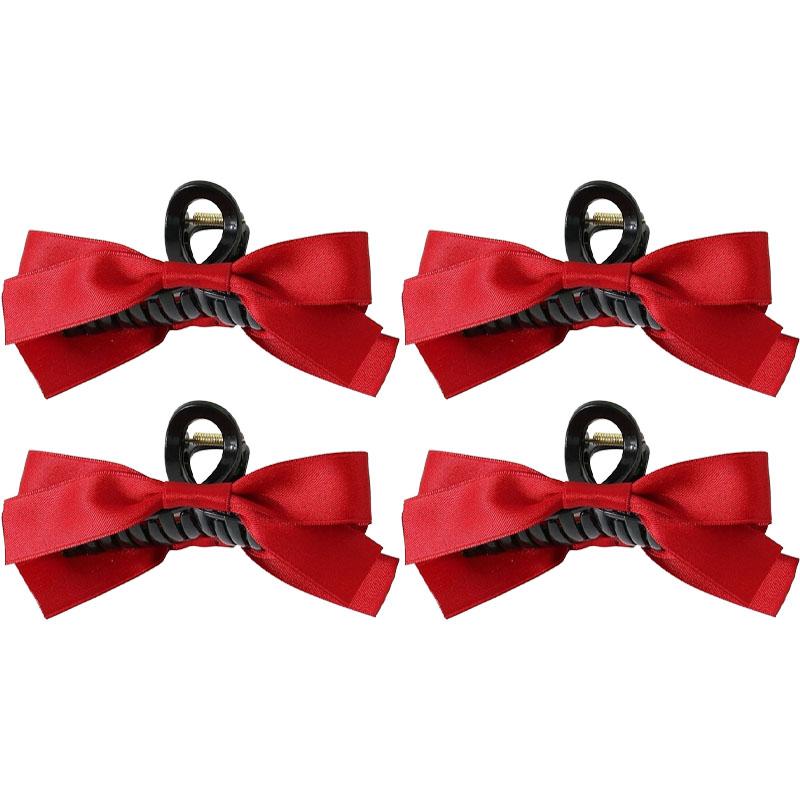 15cm Solid Color Fabric Bow Hair Claw Clip Women Korean Elegant Simple Fashion Shark Clip Barrettes Girl Hair Accessories