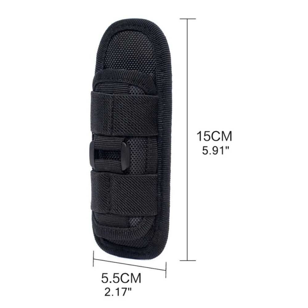 Nylon Outdoor Flashlight Cover 360 Degrees Rotatable Torch Case Portable Molle Flashlight Pouch
