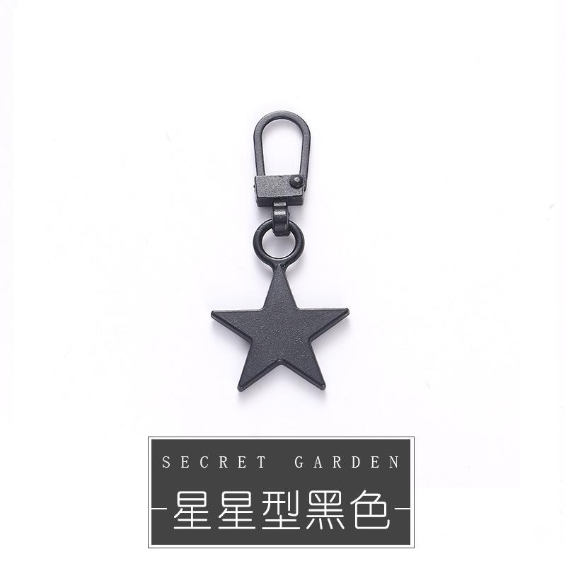 4pcs/Set Random Color Metal Zipper Puller Pendants In Star Shape, Removable, Great for Replacing Old Zipper Head On Bags, Shoes and Clothes