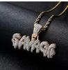 Hip Hop Ice Out Alphabet Savage Pendant Necklace Cool Men Women Hip Hop Rock Rap Jewelry Gifts