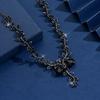 1PC Women's Fashion Trendy Water Drop Leaf Design Necklace Zircon Suitable for Date, Party, Festival Gifts-2171