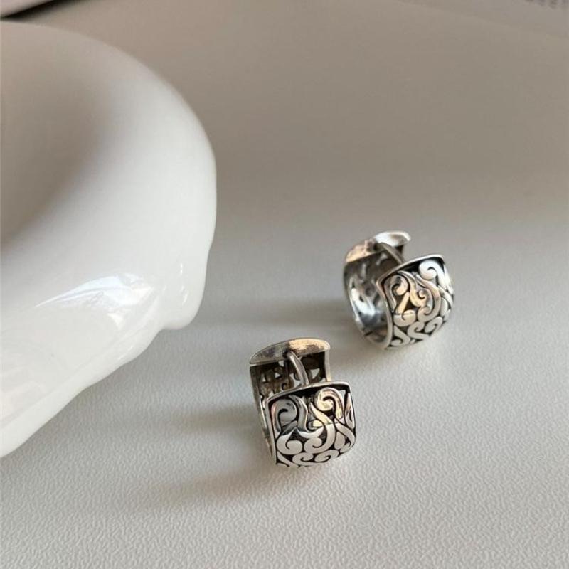 1 Pair Vintage Peace Good Luck Earrings for Women Couples Classic Prevent Allergy Jewelry Gift Party Accessories