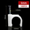 100Pcs Steel Nails Cable Clips 4-20mm Cable Tacks Durable Nail In Cable Clips  for Ethernet Cable