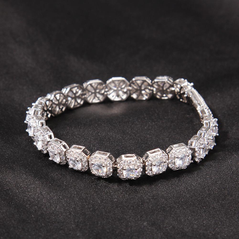 9Mm Square Rock Sugar Zircon Bracelet Wind Design Sense Niche Single Product