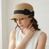 Woven Bow Straw Hat Sunshade Summer Hat Sun Cap Sunscreen Hat  Seaside Vacation