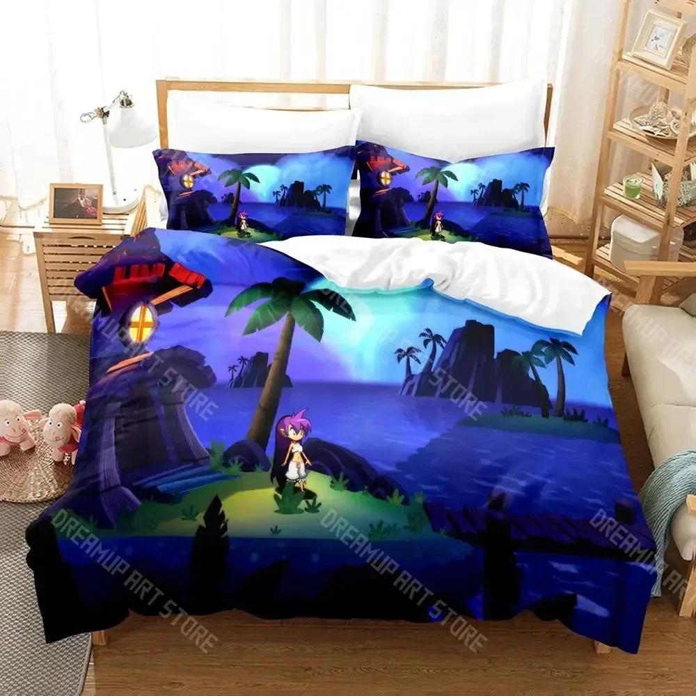 Shantae Half-Genie Hero Bedding Set Single Twin Full Queen King Size Bed Set Adult Kid Bedroom Duvetcover Sets Anime Game