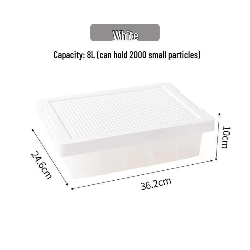 Lego Small Part Storage Box with Lid - Multi-Layer Organizer for Children's Building Blocks