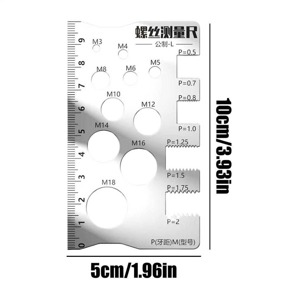 Thread Pitch Gauge Screw Measurement Ruler Professional Precise Gauge Checker Tool for Nut Bit Thread Screw Measurement
