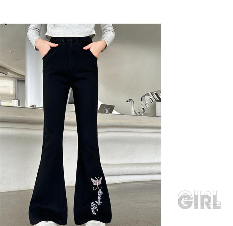 Pantalon Flare Doublé Polaire pour Filles: Vêtements décontractés tendance automne/hiver pour préadolescents