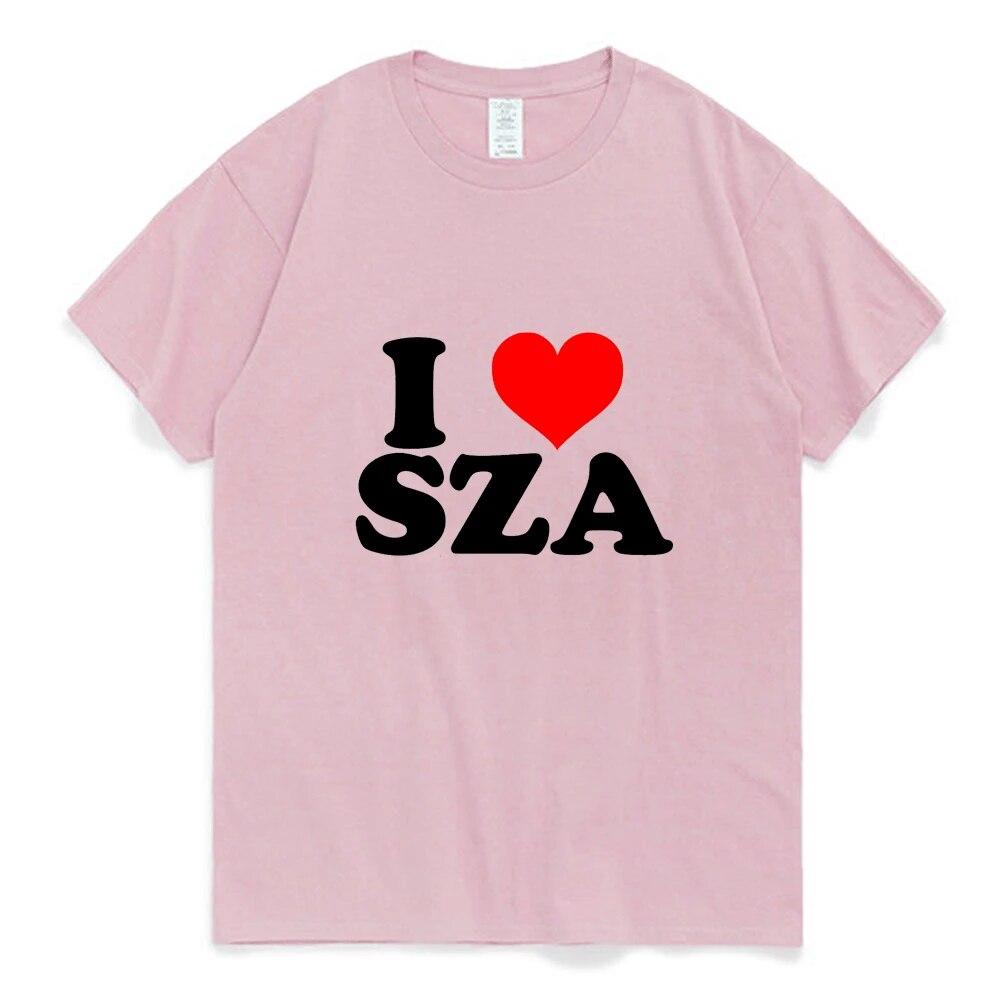 I Love SZA Good Days Graphics Print T-shirt Unisex Women Hip Hop Rapper 90s Vintage Short Sleeve Tees Teen Streetwear Trend T Shirt
