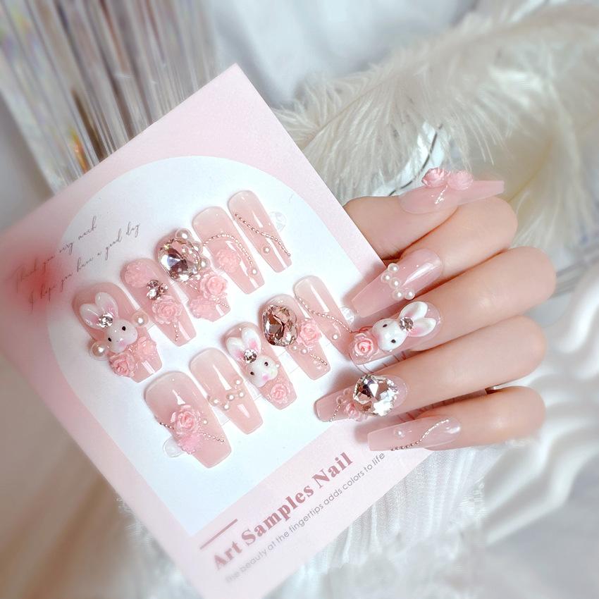 Clear and Gentle, Fairy Girl Tutu Manicure Patch, Fake Nail Sticker, Wearing Nail Piece, Finished Product Removable U28