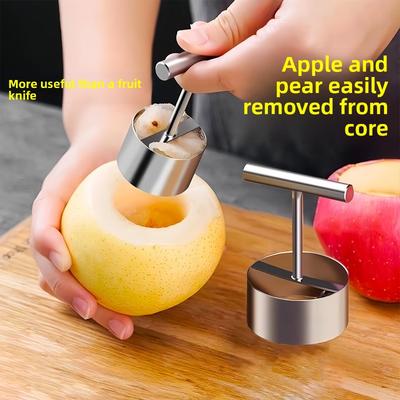 Fruit Core Remover, Apple Core Remover, Core Removal Tool for Stainless Steel, Ice Sugar Snow Pear Hole Digger, Fruit Core Extraction Knife