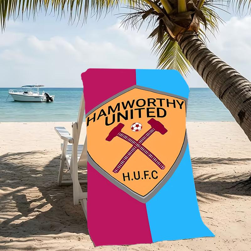 Beach Towel with Football club logo Pattern - soft,absorbent,machine washable Lightweight&Modern,swimming,Travel Essentials