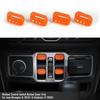 Orange Window Lift Switch Button Trim Cover Bezels For Jeep Wrangler JL JT 2018+