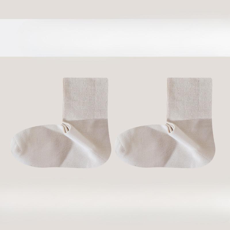 Spring and Summer Women's Socks: Pure Cotton Soft Mid-calf Socks, Breathable Mid-calf Socks, Solid-colored Sports Women's Socks