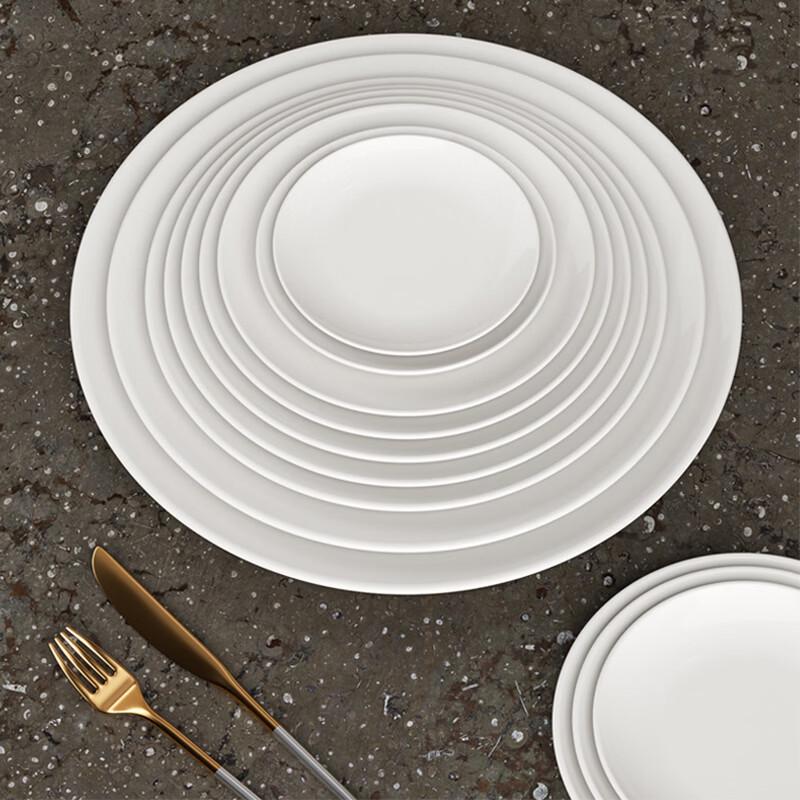 SHALL 7-Inch Melamine Commercial Dinner Plates (Set of 10)
