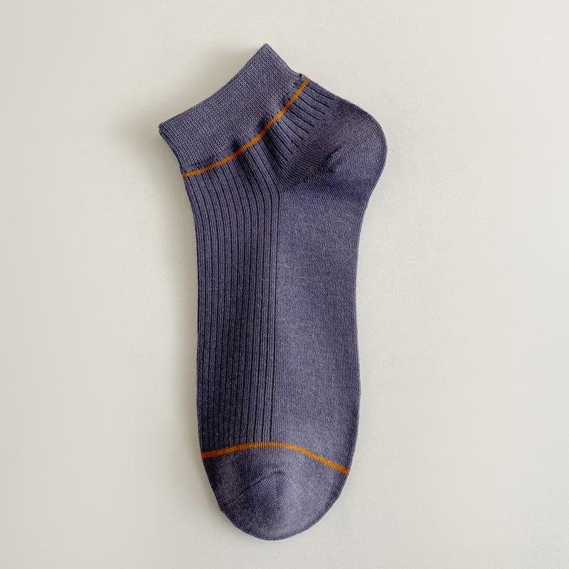 

5/10 пар мужских коротких носков весна-лето тонкие однотонные с низким вырезом невидимые носки в полоску дышащие влагоотводящие носки-лодочки 5 Pairs