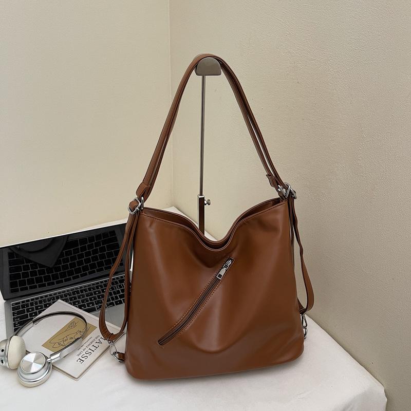 Retro large-capacity commuter backpack women's autumn new niche casual tote bag crossbody shoulder backpack
