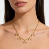 Collana Choker My Shape Fiocco per Donna Ciondoli Placcati Oro Delicati Charms Fiocchetto Collana Bambini Ragazze Elegante Carino Regalo di Compleanno