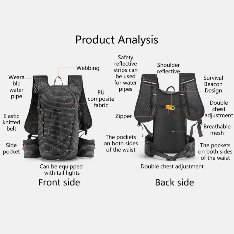 Hydrations Backpack Packable Hydrations Pack Water Backpack Water Bladder Bag for Running Cycling Camping Travel Daypack