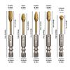 10pc golden hard alloy double stripe rotary file tungsten steel grinding head woodwork mill cutter electric grind polish tool