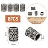 8Pcs 316 Surgical Stainless Steel European Beads, Large Hole Beads, Viking Beard Beads Hair Beads, Column, Antique Silver, 15x11mm, Hole: 8mm