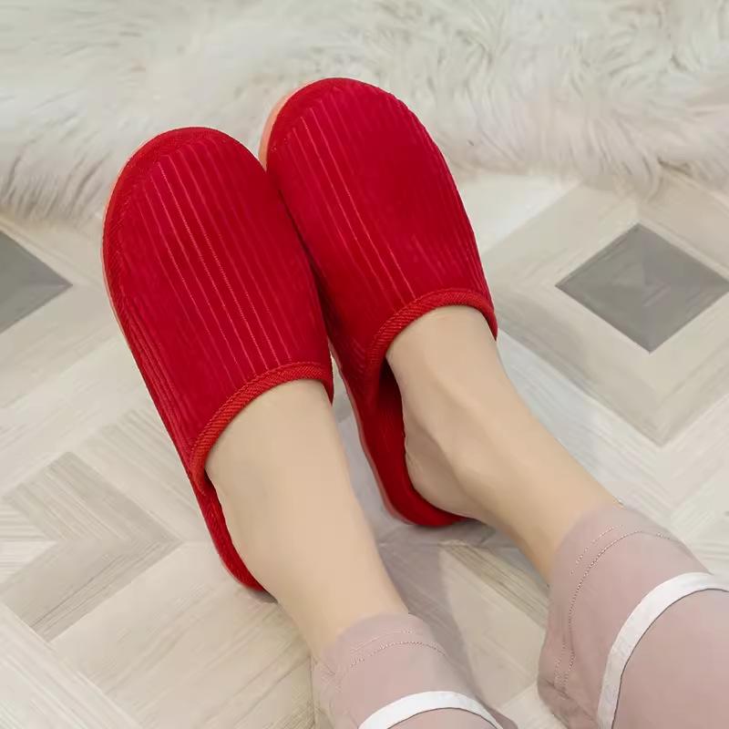 Non-Slip Foam Sole Cotton Slippers for Men & Women - Warm, Silent, and Ideal for Home or Guest Use In Spring, Autumn, and Winter