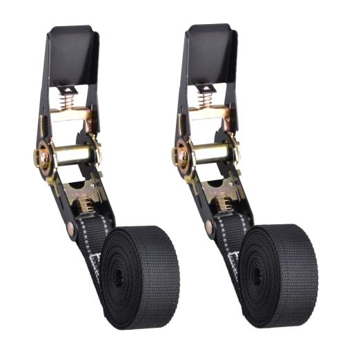 

JEELAD Lashing Belt, Ratchet Tie-Down Belt, 2.5cm Wide, 800kg Breaking Load, Multi-Purpose Fastening Band for Moving and Transporting