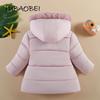 Infants Winter Parkas Girls Down Coats Thickened Fashion Cotton Padding Jacket Hooded Outwear for Baby