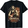 Tricou Abraham Lincoln Cântând la Chitară 4 Iulie Aniversare a 250-a