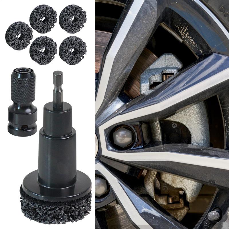 Automobile Wheel Hub Axle Head Brake Disc Grinding Head Rust Removal Maintenance Tool Stud Removal Tool Rust Remover Cleaner Kit